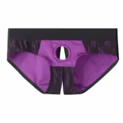 Men Lace Erotic Lingerie Open Penis Hole Sissy Panties Strap-on Wearable Briefs