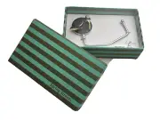 Spring Street Black Dress Shoe And Crystals Handbag Purse Holder