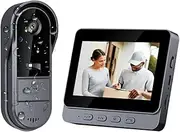 [TKMARS] Wireless Doorbell with Outdoor Camera Waterproof 1080P 4.3 Inch Screen Video Doorphone Video Intercom for Family 170° Viewing Angle, Video Door Phone for Home, Intercom without WiFi