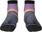 [EdWal] Polar Bear print Men's Moisture Control Crew Socks Socks For Men and Women Gifts For Golf, Hunting, Camping