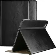 ProCase for iPad Pro 13 Inch Case, iPad Pro 2024 M4 7th Gen (A2925 A2926 A3007) PU Leather Case Business Stand Cover Multi-Angle Viewing Smart Folio with Hand Strap Front Pocket Pen Loop -Black