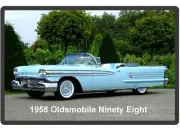1958 Oldsmobile Ninety Eight Convertible Refrigerator / Tool Box Magnet