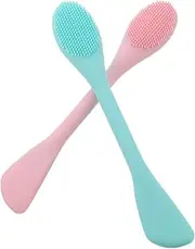Mikinona 2pcs Silicone Facial Cleansing Brush Face Wash Brush for Gentle Blackhead Removal Skin Care