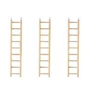 3x Nature Island 45cm Plain Wooden 9 Step Bird Pet Exercise Climb Fun Toy Ladder