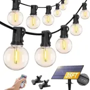 ZJOJO Solar Outdoor String Lights 35FT G40 Globe Patio Lights Outdoor String Lig