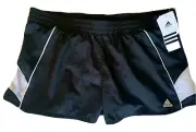 NEW adidas [L] Women CLIMALITE Volleyball/Yoga/Run Shorts-Black/White 104515798