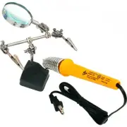 Helping Hand W/Stand & Magnifier 25 Watt Soldering Iron Jewelers Jewelry Repair