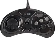 for Sega Gamepad Controller, 9 Pin 16 Bit Game Controller 6 Buttons Gamepad for Sega Game Machine