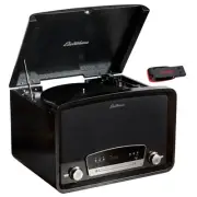 Electrohome Vinyl Record Player, Bluetooth Radio CD Vinyl to MP3, 32GB USB Drive
