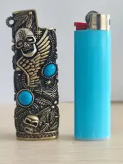 Retro Copper Lighter Case Cover Fits Bic Lighter J3/J5 Lighter Case Cover Gift