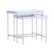 Modern Furniture CAMEO Nest of 2 Tables 48x36cm - Mirror