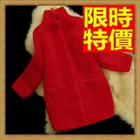 在飛比找樂天市場購物網優惠-皮草外套真羊毛皮草大衣-冬季保暖中長版女真皮夾克4色64ab