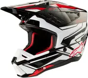 Alpinestars S-M5 Action 2 2024 Motocross Helmet, black-white-red, Size L for Men Black White Red