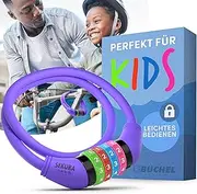 Büchel Sekura 4-Digit Programmable Bicycle Combination Lock, Purple