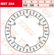 TRW Lucas Brake disc MST264, rigid