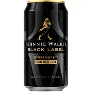 Johnnie Walker Black & Cola Can 375mL