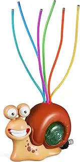 Abaodam Outdoor Water Sprinkler Snail Wiggle Design Easy Hose Connection Fun Summer Outside Play Safe Material for Water Spray Fun