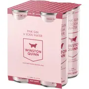 Winston Quinn Pink Gin & Soda Water 250mL