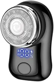 Mini Electric Shaver, Portable Powerful Storm Razor for Men Women, USB C Rechargeable, Battery Power Display, Lightweight Razor for Travel Office Business Trip Black
