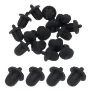 15Pcs 6.35mm Audio Jack Port Duct Cover PC DVD Microphone Plugs Caps Black