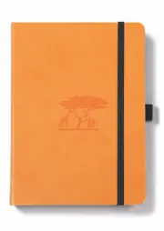 Dingbats Earth: A5 Tangerine Serengeti Notebook - Dotted