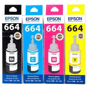 EPSON T664 四色一組 原廠填充墨水 適用L100 L110 L120 L200 L220 L210 L300 L310 L1300 L121【APP下單4%點數回饋】