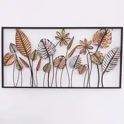 Large Metal Wall Arts Autumn Color Leaf Framed Wall Arts Hanging Home Decor Landscape Garden fence decor