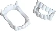 HENRY DOTS Pack of 2 Halloween Vampire Teeth Fangs, Plastic Teeth, Costume Accessory Party Favors (2), (HDTEE401)