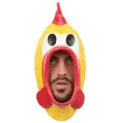 Ghoulish Productions Rubber Chicken Adult Latex Head Mask Humor Funny Halloween