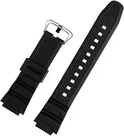 [BHUTMPJK] HPEPGCUCNT 18mm nylon Watch Strap Fit For Casio AQ-S810W S800W W-735H SGW-300/400 AE-1000W 1200 Black Silicone Men Wrist Band Rubber Bracelet