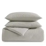 Vera Wang Puckered Textured 3 Piece Comforter Set, King
