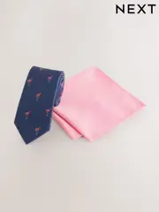 Navy Tie and Pocket Square Set (W56246) | $29