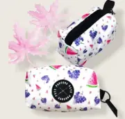 PawsomePets Waste Bag Holder Poo Bag Dispenser Grape Lead Clip Attachment US