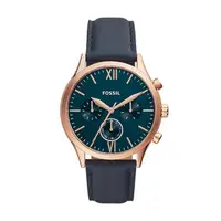 在飛比找蝦皮商城優惠-FOSSIL 男錶 手錶 腕錶 44mm 藍色真皮錶帶 男錶