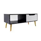 Design Square Modern Scandinavian Rectangular Wooden Coffee Table W/ 1-Drawer -