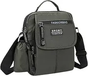 [Ilfuturo] Water Repellent Crossbody Sling Messenger Bags Water Bottle Holder Key Ring Strap, Lightweight Business Shoulder Bags