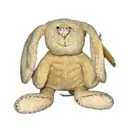 NWT Pottery Barn Kids Patchwork Stitched Yellow Bunny 8" Plush Stuffed Animal