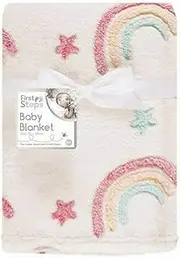 Baby Boy Girl Soft Fleece Blanket Newborn for Pram Car Crib Moses Basket etc (75cm x 100cm, Rainbow Fleece Baby Blanket)