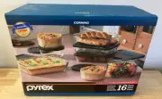 Vintage PYREX Corning 16 Piece Storage Set 6021928 (Factory Sealed)