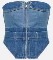 [Dion Lee] Dion Lee Workwear denim corset top AU 14 blue