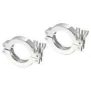 KF-40 Vacuum Clamp, 2 Pack Pipe Clamp with Wing Nut for Ferrule, Silver