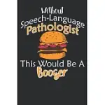 WITHOUT SPEECH-LANGUAGE PATHOLOGIST THIS WOULD BE A BOOGER: PATHOLOGIST: SPEECH-LANGUAGE PATHOLOGIST: SLP GIFTS, SPEECH THERAPIST NOTEBOOK, BEST SPEEC