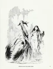 1985 full Black & White Plate "Princess and the Swamp Thing" by Frazetta GGA
