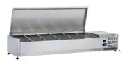 Anvil Aire 1200 Stainless Steel Lid Refrigerated Ingredient Well - Countertop Prep Fridges (ICE-VRX1200S) - VRX1200S-ICE