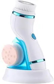 minkissy Electric Facial Brush Rotating Face Cleaning Brush x Cleansing Effect Deep Pore Cleaning Face Washing Machine Blue
