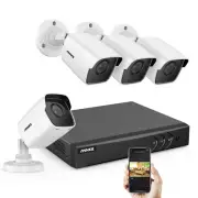 8CH 5MP Lite Video Security System 5IN1 H.265+ DVR with 4PCS 5MP Bullet Outdoor
