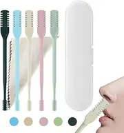 Nose Hair Trimmer,Double Sided Nose Hair Clippers,Portable Nose Hair Scissors Nose Hair Removal,360° Rotating Nasal Hair Cutter Personal Trimmer,Manual Nose Hair Trimmer for Men Women (Mix*5pcs)