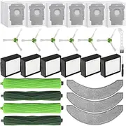 Replacement Parts Compatible with iRobot Roomba Combo j9+ & Combo j7+/Plus Robot Vacuum Cleaner,2 Set Rubber Brushes+3 Mopping Pads + 6 HEPA Filters &Side Brushes &Dust Bags