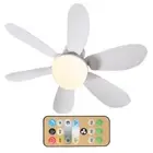 Ceiling Fan LED Light E27 Base 30W Socket Fan Light Remote Control (White) Hot