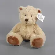 Russ Tayllor Bear Shaggy Beige Plush Teddy Bear with Sheer Bow New with Tags